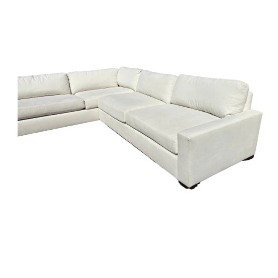 Restoration Hardware Restoration Hardware Maxwell Left-Arm L-Sectional – Luxe Depth, Natural Performance Linen Weave For Sale - Image 4 of 10