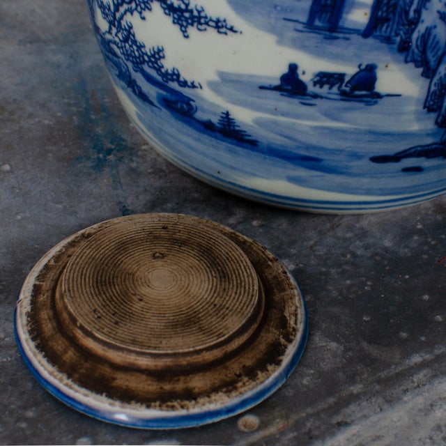 Chinese Blue & White Wine Pot, 20th Century For Sale - Image 10 of 10