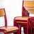 Red Stacking Dining Chairs with Beech Seat from Mullca, 1970s, Set of 4 For Sale - Image 3 of 7