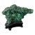 Natural Malachite Rock on Display Stand as a Scholar Stone For Sale