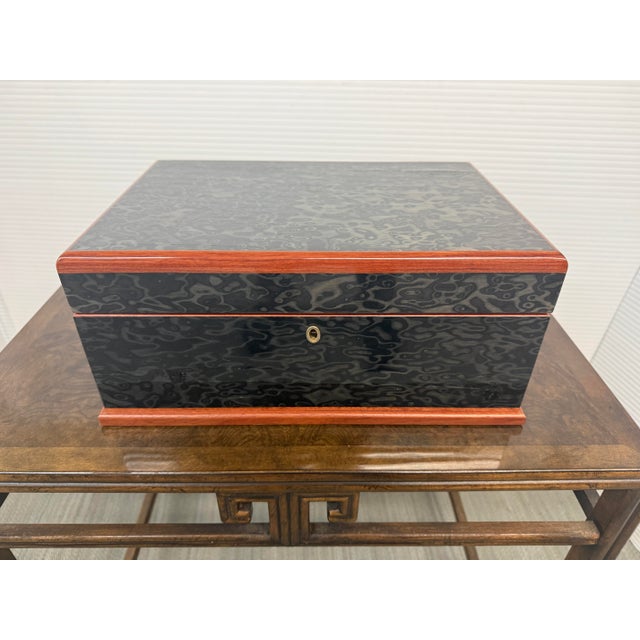 Black Agresti Osvaldo Luxury Burl Wood Jewelry Box For Sale - Image 8 of 12
