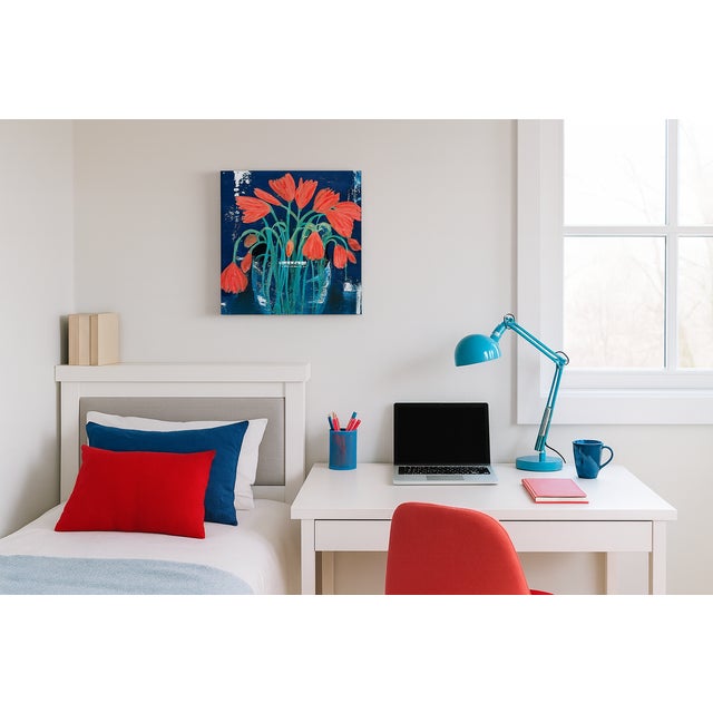 Sweet Memories 2 Original Impressionist Acrylic Painting For Sale - Image 4 of 5