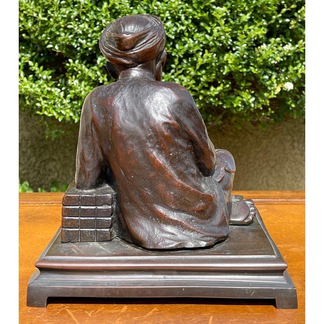 Meiji Bronze Literate Writing, 19th Century For Sale - Image 10 of 18