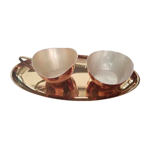 Copper Sugar and Cream Container Set, 1960s, Set of 3