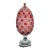 Revival Imperial Ruby Crystal Egg, Bonbonniere, Candy Dish Etched Base With "Faberge" With Original Presentation Box & Certificate For Sale