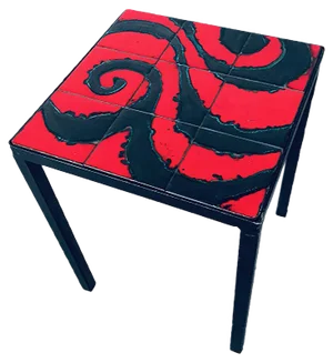 Ceramic Top Side Table, Belgium, 1960s