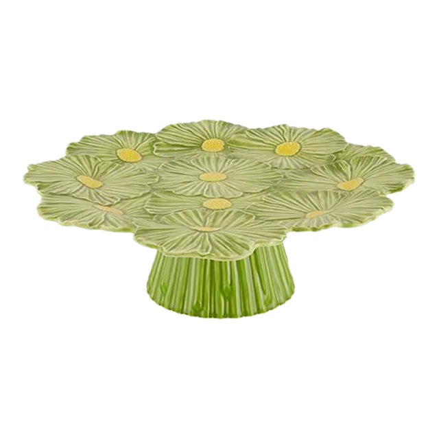 Bordallo Pinheiro Maria Flor Cake Stand, 14" For Sale