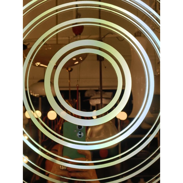 Backlit Mirror with Optical Screen Prints, Italy, 1970s For Sale - Image 8 of 9