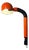 Danish Orange and Black Clamp Lamp For Sale