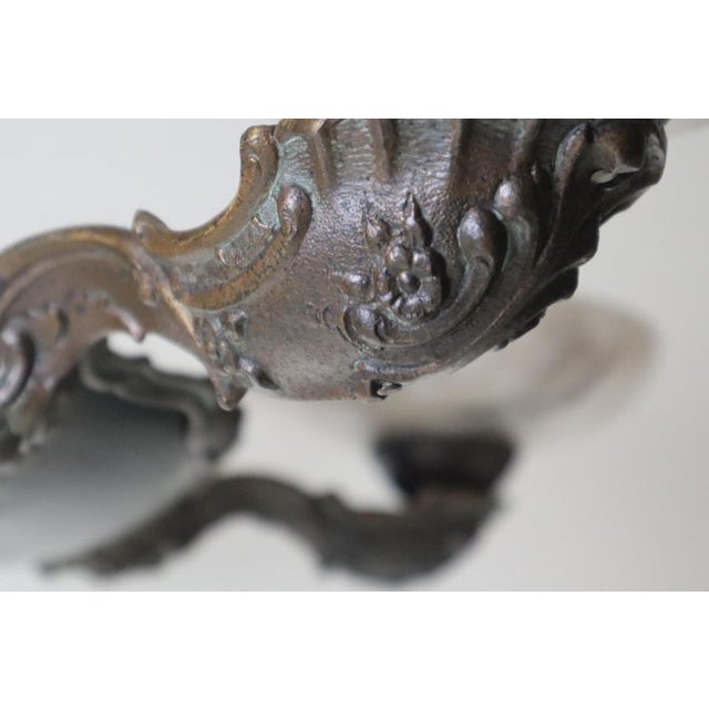Art Deco Alabaster Chandelier with Floral Decorations, 1930s For Sale - Image 4 of 18