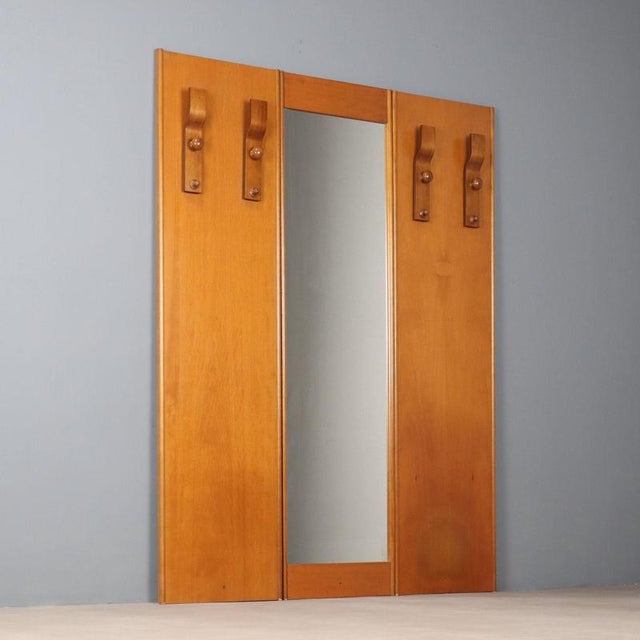Brown Entryway Furniture with Mirror and Coat Rack, 1970s For Sale - Image 8 of 8