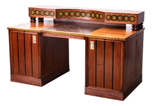 Art Nouveau Desk by Matthias Feller for Moritz Ballin, Munich, Germany, 1912