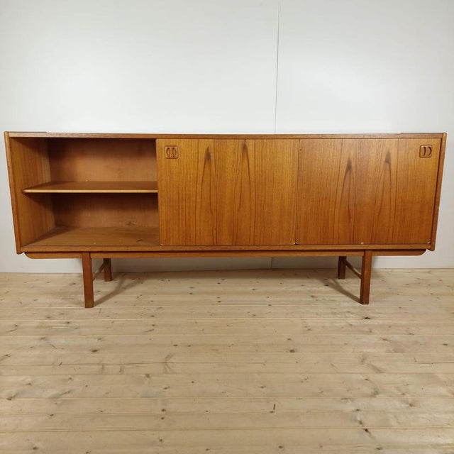 Wood Vintage Danish Sideboard in Teak, 1960s For Sale - Image 7 of 8