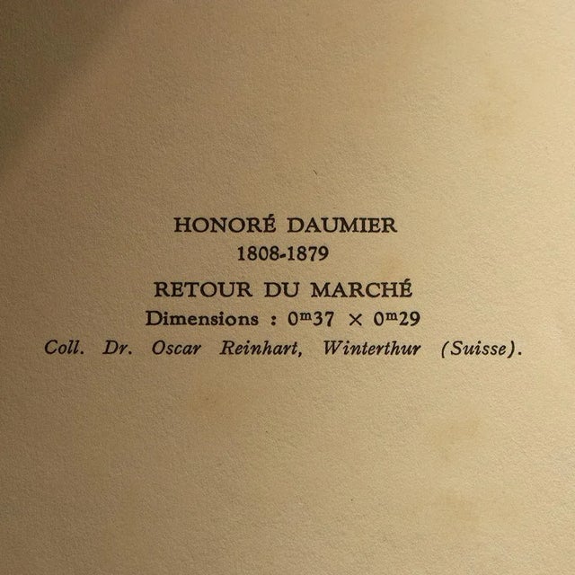 1940s 1940s After Honore Daumier "Returning From the Market" First Edition Cottage Style Lithograph For Sale - Image 5 of 8