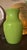 Boho Chic Vintage Chartreuse Blown Glass Vase Set For Sale - Image 3 of 6