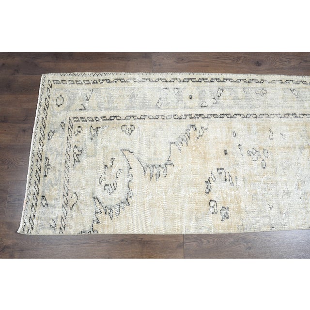 Textile 1970s Vintage Persian Handmade Wool Cotton Runner Rug For Sale - Image 7 of 11