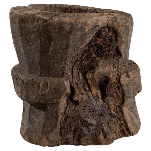 Brown 19th Century European Wooden Mortar For Sale - Image 8 of 18