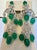 176CT Large Bead Emerald &amp; 27 Ct Diamond Necklace &amp; Earring Bridal Suite in 18 Karat white gold This spectacular...