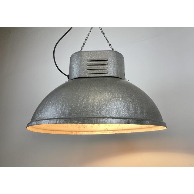 Large Polish Industrial Factory Oval Pendant Lamp from Mesko, 1970s For Sale - Image 10 of 17