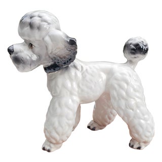 Vintage Italian Porcelain Dog, 1970s For Sale