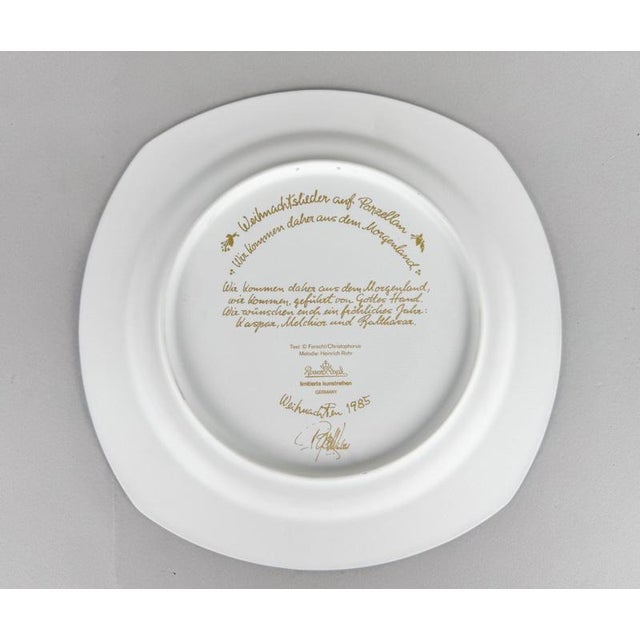 Ceramic Christmas Porcelain Plate by Bjorn Wiinblad for Rosenthal, 1985 For Sale - Image 7 of 10