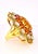 Bochic "Orient" Vintage Diamond, Cognac Citrine & Peridot Ring Set 18K Gold & Slver For Sale In New York - Image 6 of 18