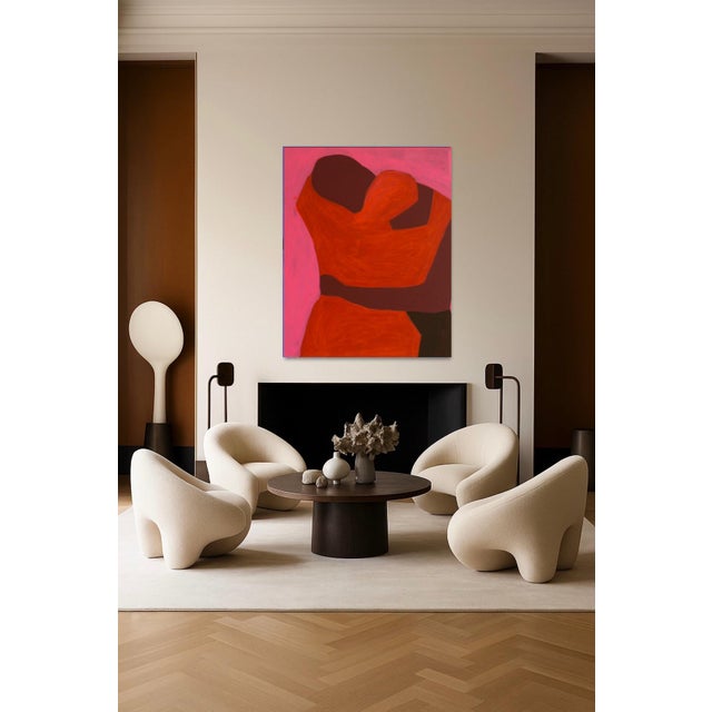 Early 21st Century Bodasca, Close to You, Orange Version, 2026, Acrylic on Canvas For Sale - Image 5 of 8