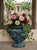 Neoclassical Classical Style Cast Iron Garden Urn With Ram's Head Handles For Sale - Image 10 of 11