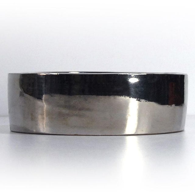 1970s Italian Silver Glazed Ceramic Ashtray by Aldo Londi for Bitossi, 1970s For Sale - Image 5 of 10