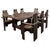 1970s Brutalist Dining Room Set, 1970s, Set of 9 For Sale - Image 5 of 5