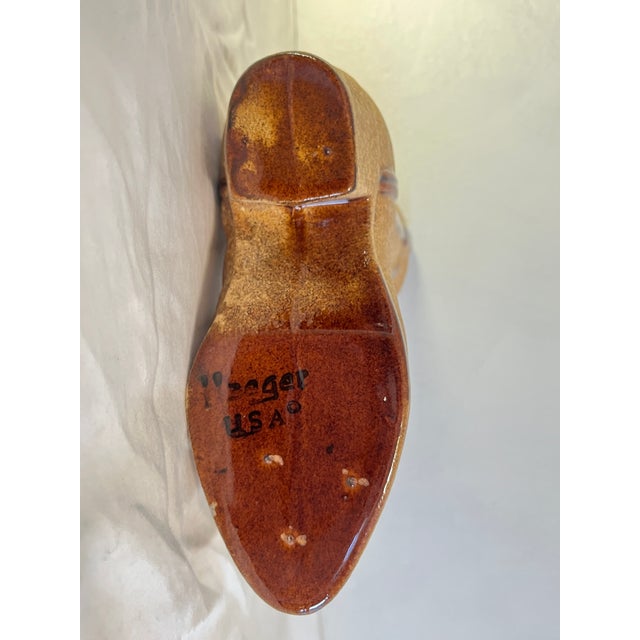 1970s Vintage Haeger Ceramic Stoneware Boot Vase For Sale - Image 5 of 5