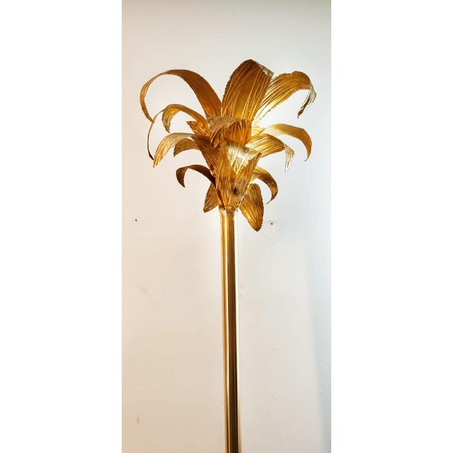 Brass Palm Floor Lamp with Cobra For Sale - Image 5 of 18
