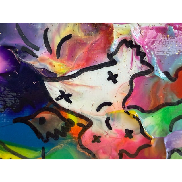 Abstract Original Abstract Painting Serg Graff "Rainbow Chosts" Surreal Fantasy Art, Coa For Sale - Image 3 of 10