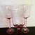 1970s Vintage Blush Pink Water Goblets – Set of 3, Tall Wine Glasses • 8 3/4″ Tall • Thick Stemmed Water Goblets For Sale - Image 5 of 9