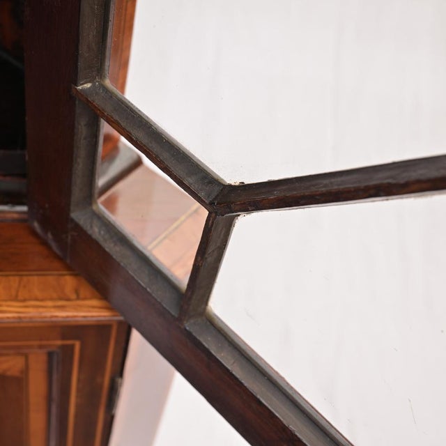 Georgina Mahogany Corner Cabinet with Glazed Upper Section, England, 1800 For Sale - Image 9 of 13