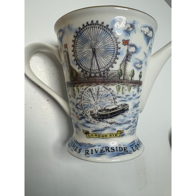 Antique White Late 20th Century London Pottery “Reflections” Teapot by David Birch, London Skyline For Sale - Image 8 of 9