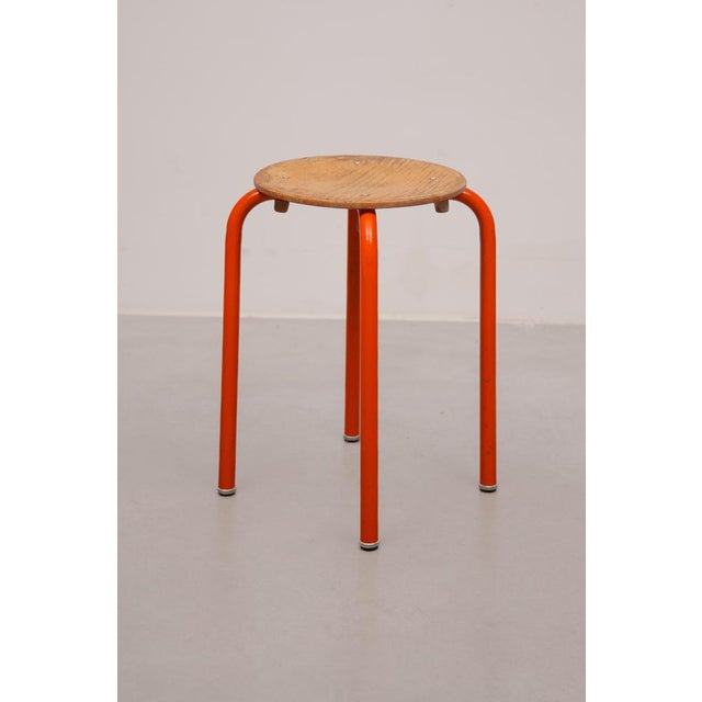 Wood Industrial Studio Stackable Stools, 1975, Set of 8 For Sale - Image 7 of 11