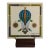 Vintage Hot Air Balloon Tile, Mid-Century, Display Stand Included For Sale