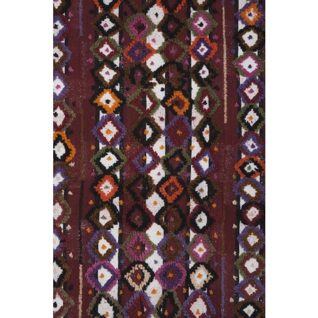 1970s Vintage Turkish Shaggy Tulu Kilim Rug 5'6''x7'1'' For Sale - Image 5 of 13