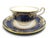 Ceramic Spode Lancaster Cobalt Blue R8950 Gold Gilt Fine Bone China Cup & Saucer For Sale - Image 7 of 10