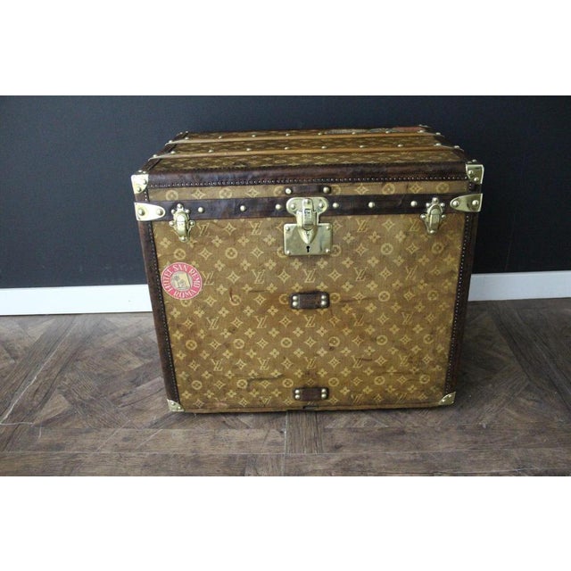 Hat Trunk in Woven Canvas from Louis Vuitton, 1890s For Sale - Image 3 of 18