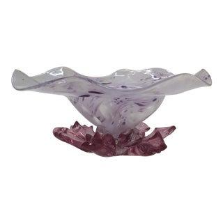 1990s Murano Glass Free Form Bowl For Sale