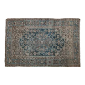 Vintage Distressed Hamadan Rug - 4'2" X 6'5"