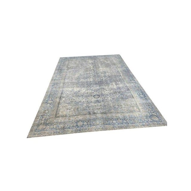 1960s Old Vintage Persian Kerman Area Rug 7x10 For Sale - Image 4 of 10