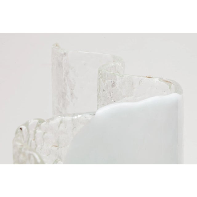 Wave Ice Glass Table Lamp from Kalmar, 1970s For Sale - Image 10 of 11