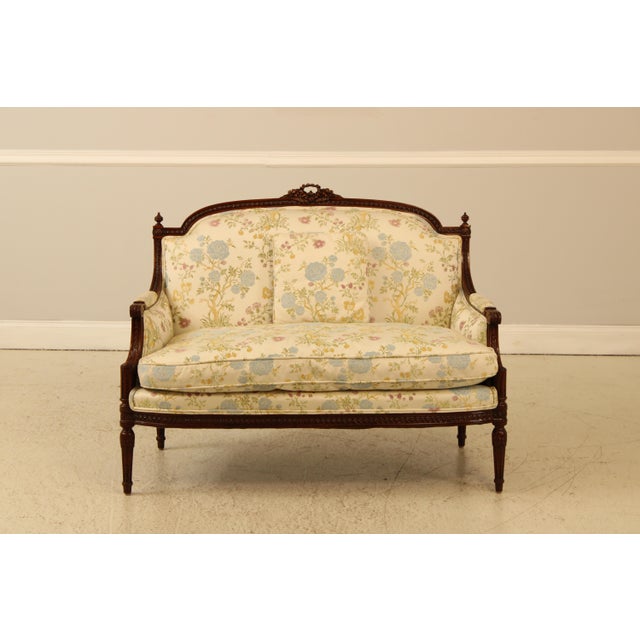 Meyer Gunther Martini Meyer Gunther French Louis XVI Upholstered Loveseat For Sale - Image 4 of 18