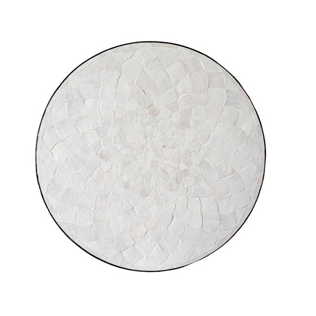 New special order item. Not vintage. Made from traditional practices, the handmade and hand-chiseled tiles of the Zellige...
