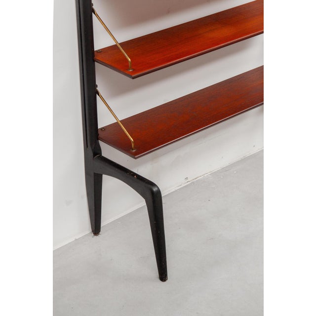 Modern Teak Wall Unit attributed to Louis Van Teeffelen for Webe, 1959 For Sale - Image 4 of 11
