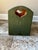 Vintage Country Rustic Sage Green Pine Magazine Crate With Heart Cutouts For Sale In Milwaukee - Image 6 of 12