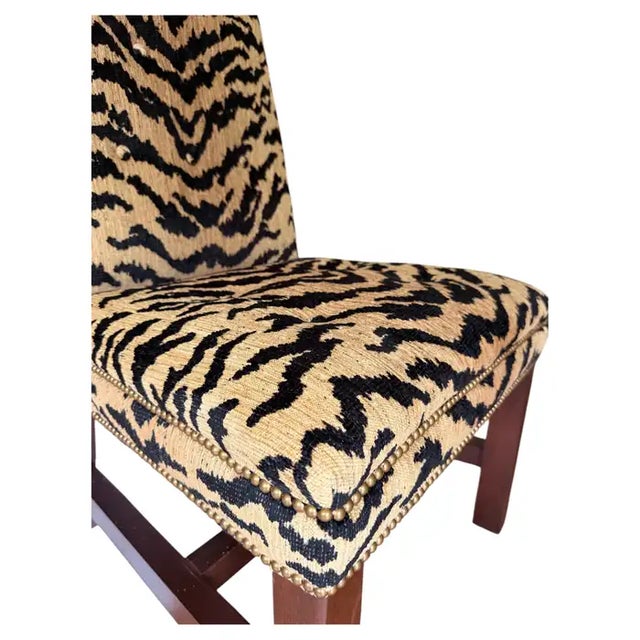 Ralph Lauren High Back Tiger Dining Accent Chair For Sale - Image 9 of 11